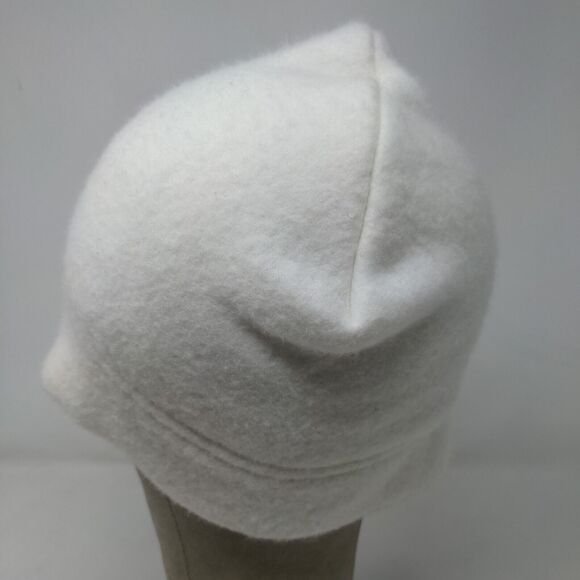 Unbranded Men's Knit Beanie Hat White Acrylic Vintage Made USA Turtle Logo - Picture 4 of 10